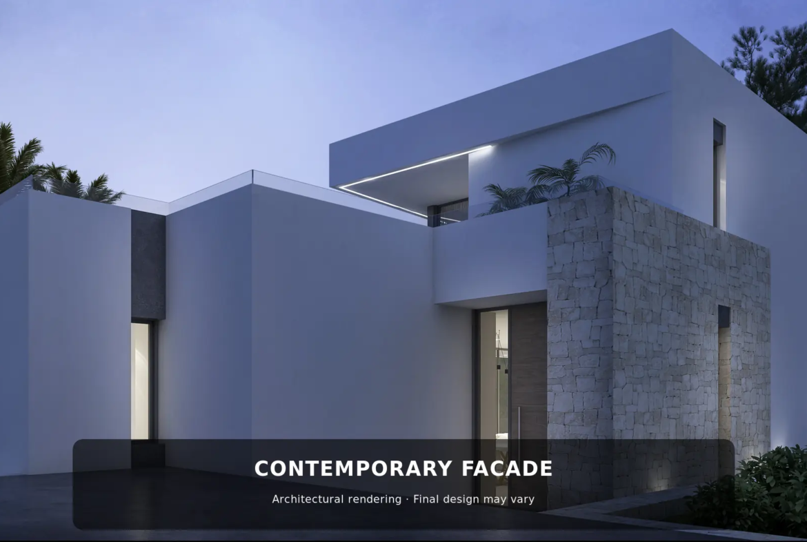 Contemporary villa project with private pool in Benitachell
