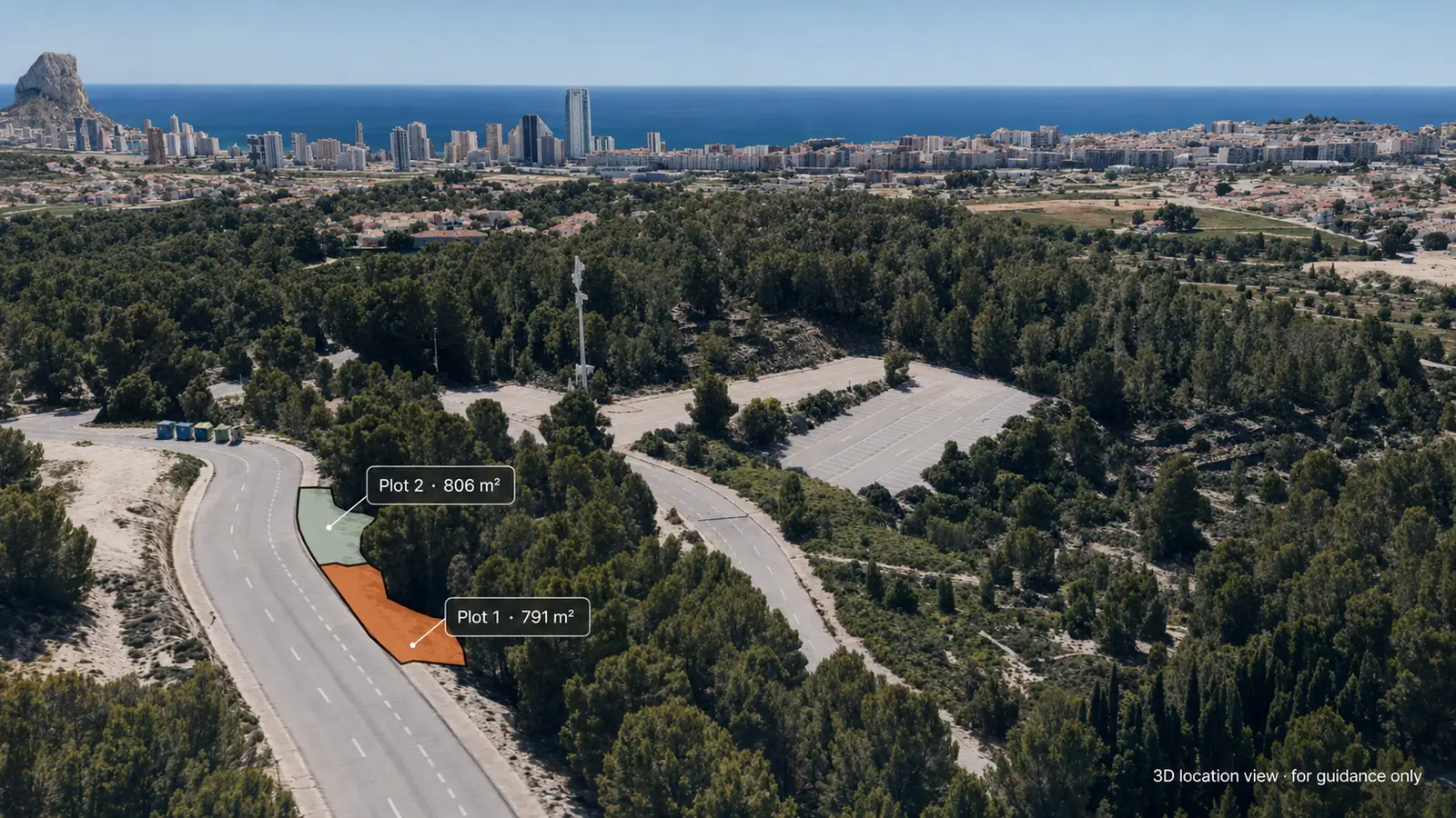 Two adjacent building plots in Colina del Sol, Calpe – 791 m² and 806 m²