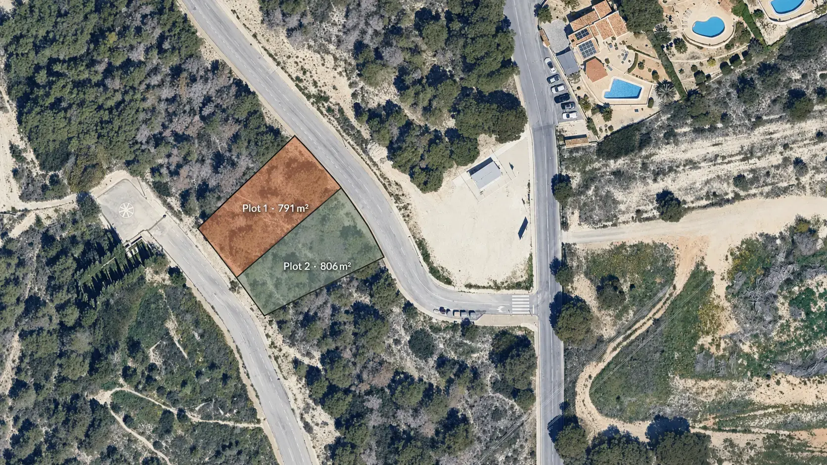 Two adjacent building plots in Colina del Sol, Calpe – 791 m² and 806 m²